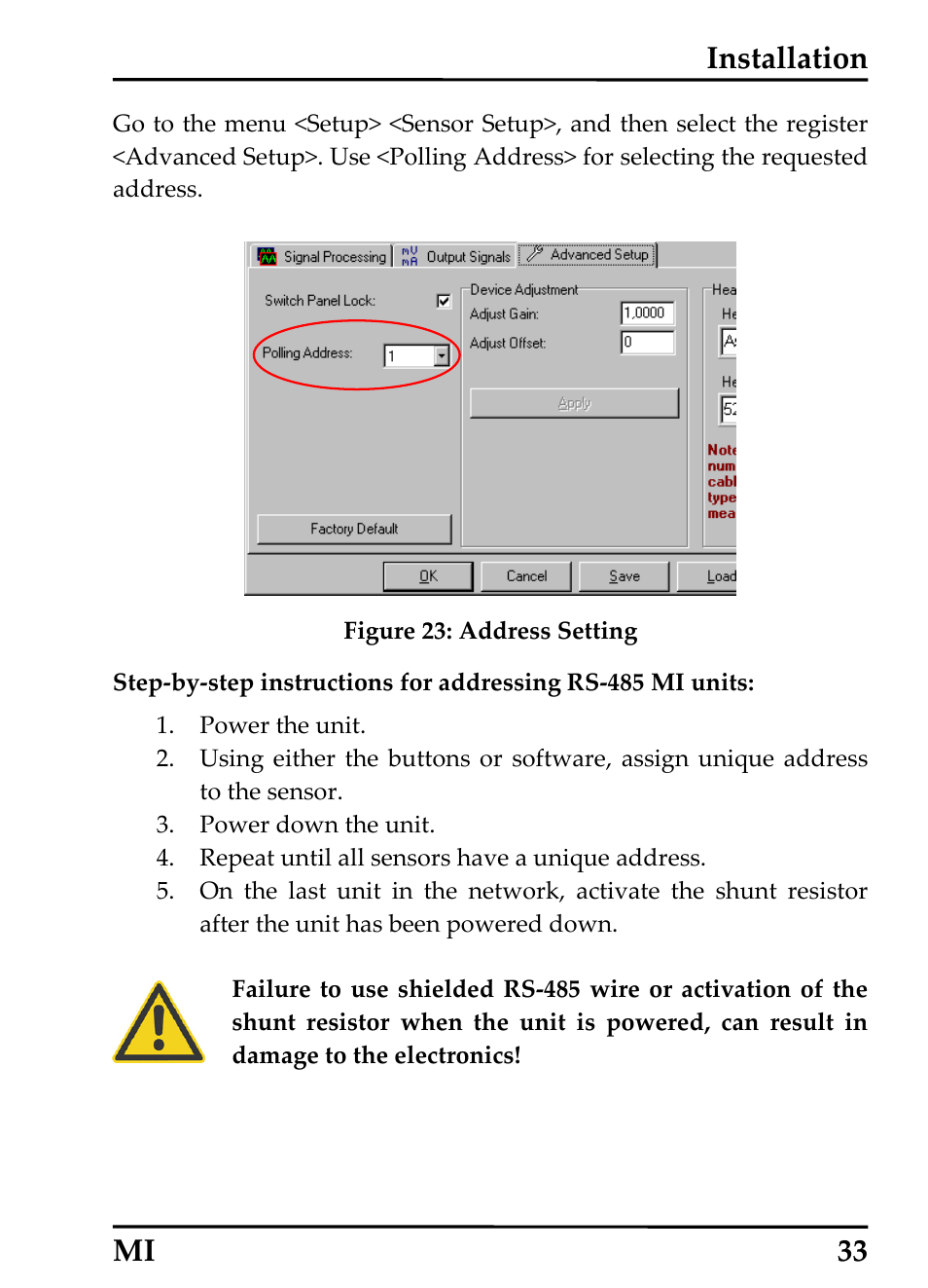 Installation mi 33 | RayTek MI Miniature Infrared Sensor User Manual | Page 41 / 95