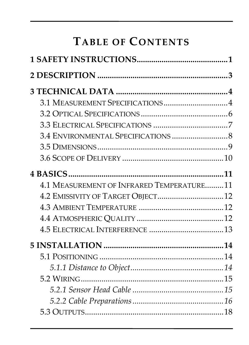RayTek MI Miniature Infrared Sensor User Manual | Page 5 / 95