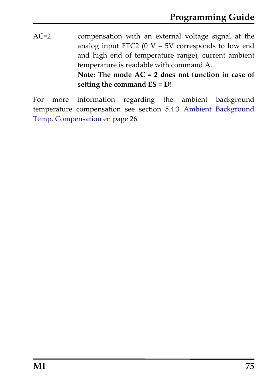 Programming guide mi 75 | RayTek MI Miniature Infrared Sensor User Manual | Page 83 / 95