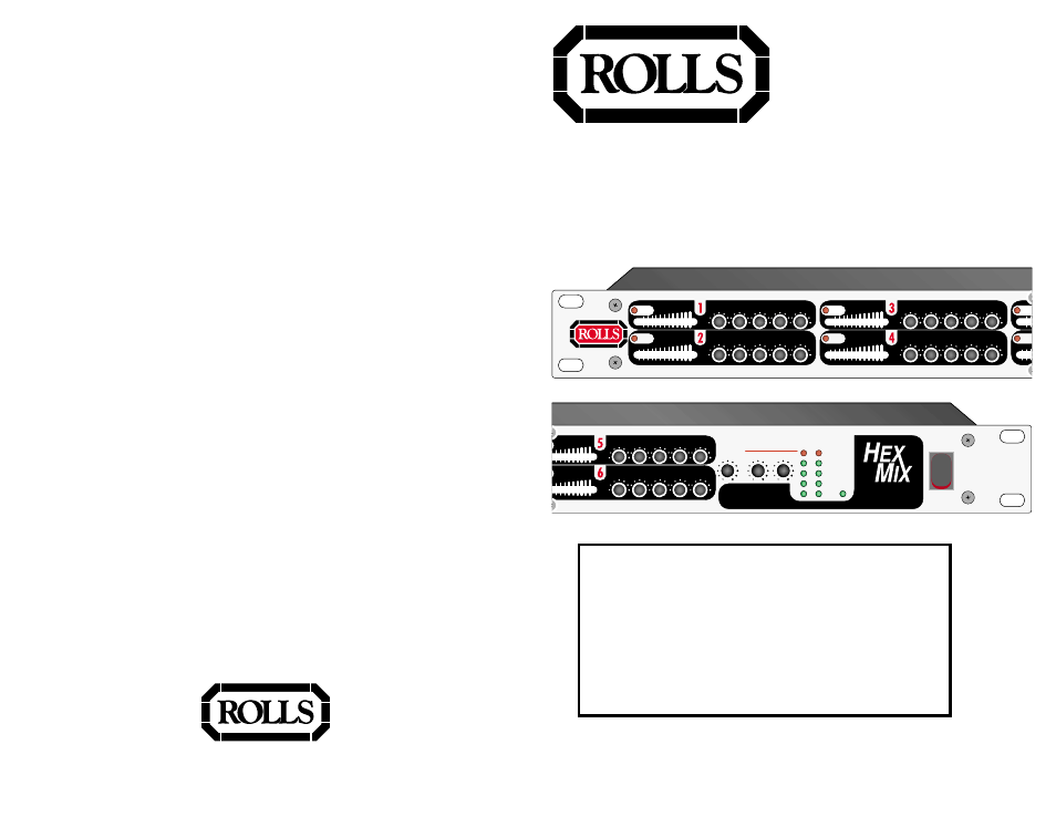 Rolls RM65 User Manual | 4 pages