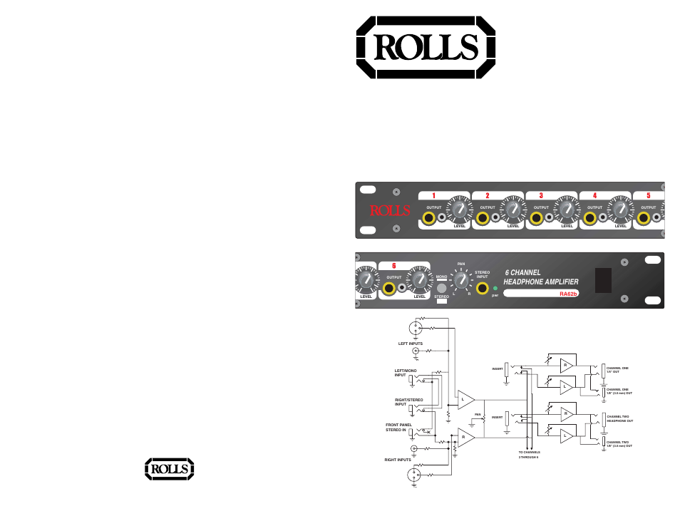 Rolls RA62b User Manual | 4 pages