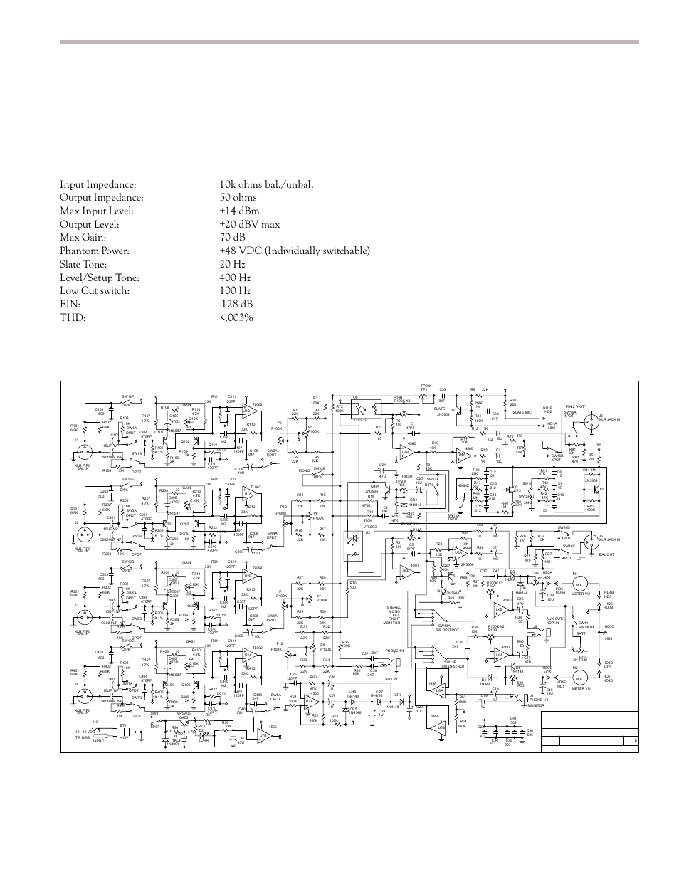Schematic | Rolls Field Mixer MX442 User Manual | Page 5 / 6