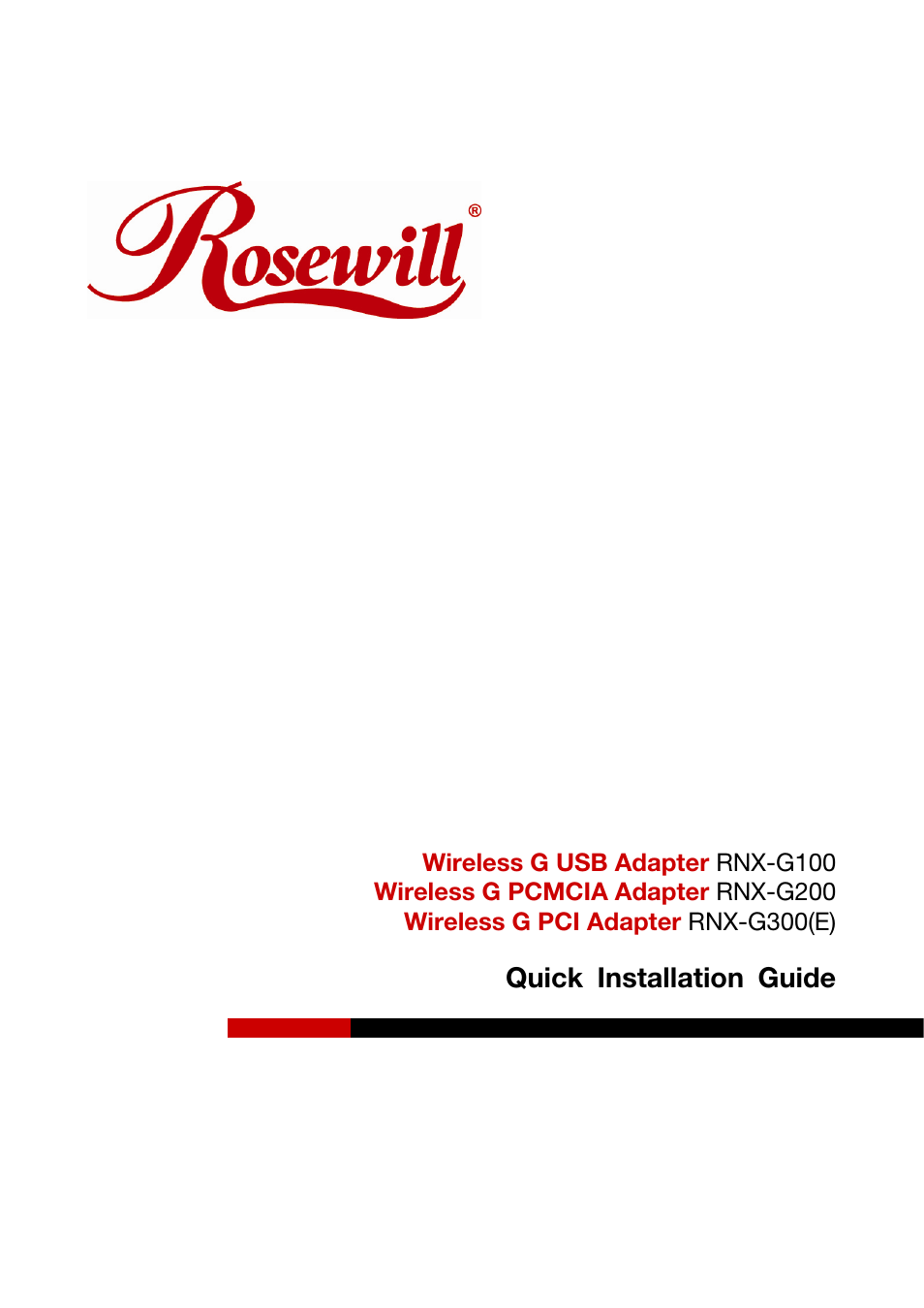 Rosewill RNX-G300(E) User Manual | 7 pages