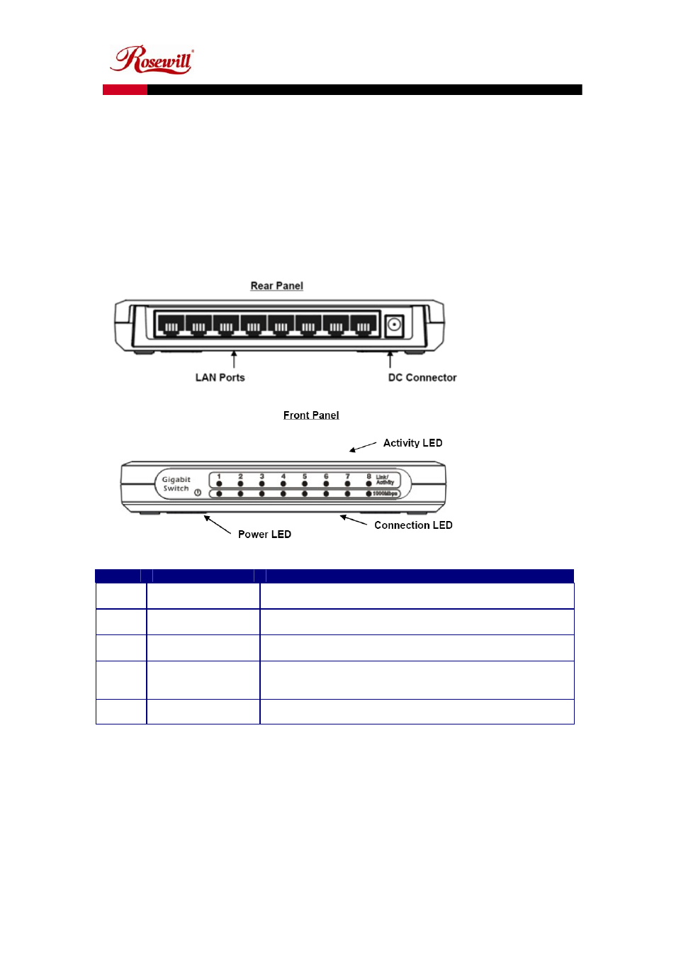 Quick installation guide, 8 port giga switch rc-410x | Rosewill RC-410X User Manual | Page 2 / 2