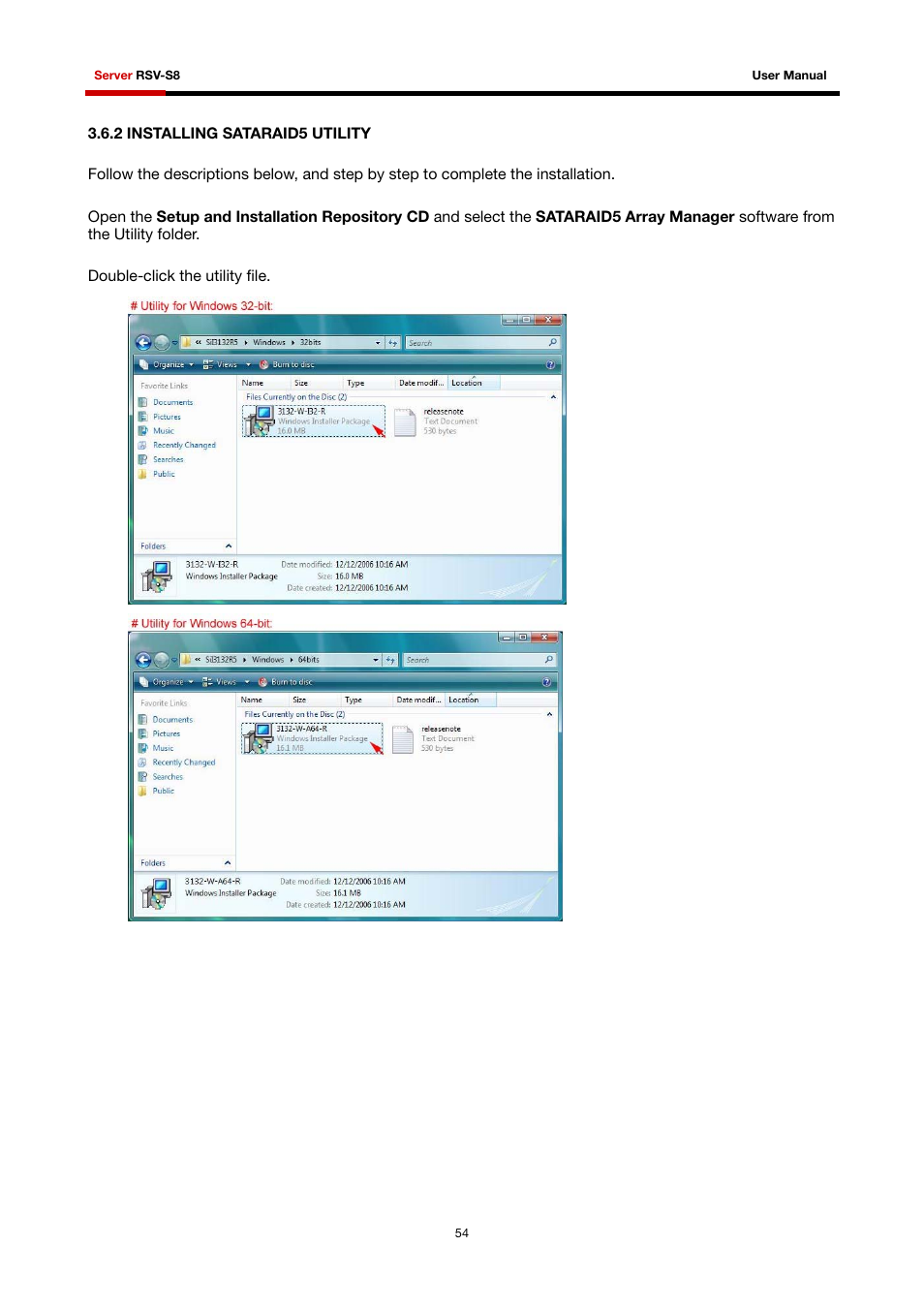 2 installing sataraid5 utility | Rosewill RSV-S8 User Manual | Page 55 / 82