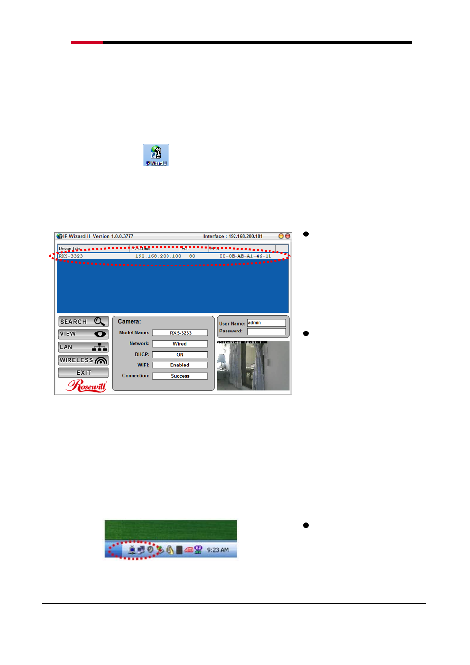 Managing the camera, Access the device using ie for the first time, Three ways to access the camera for the first time | Rosewill RXS-4324 User Manual | Page 21 / 77