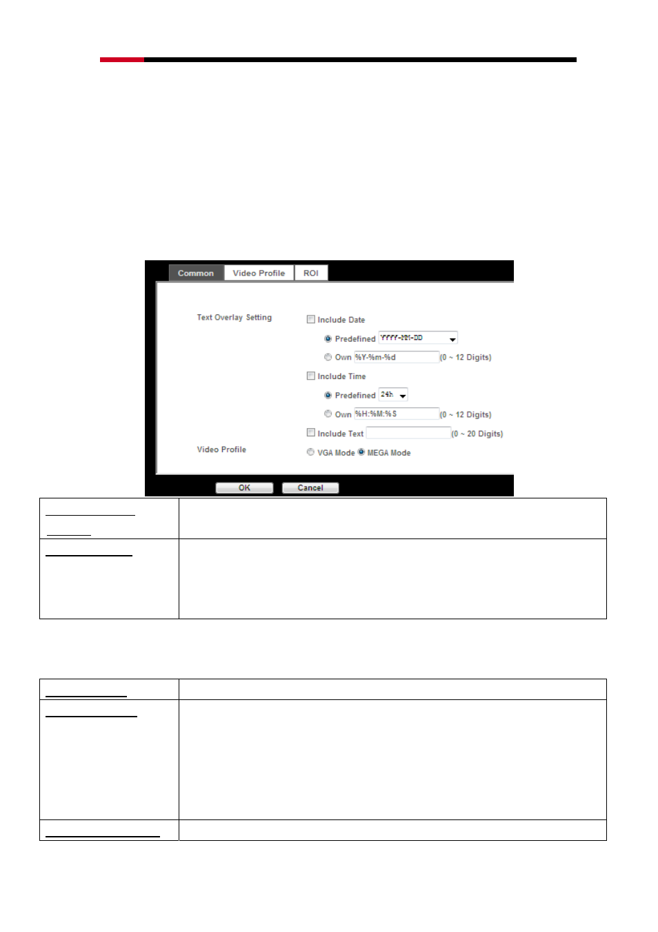 Video, Common, Video profile | Rosewill RXS-4324 User Manual | Page 44 / 77