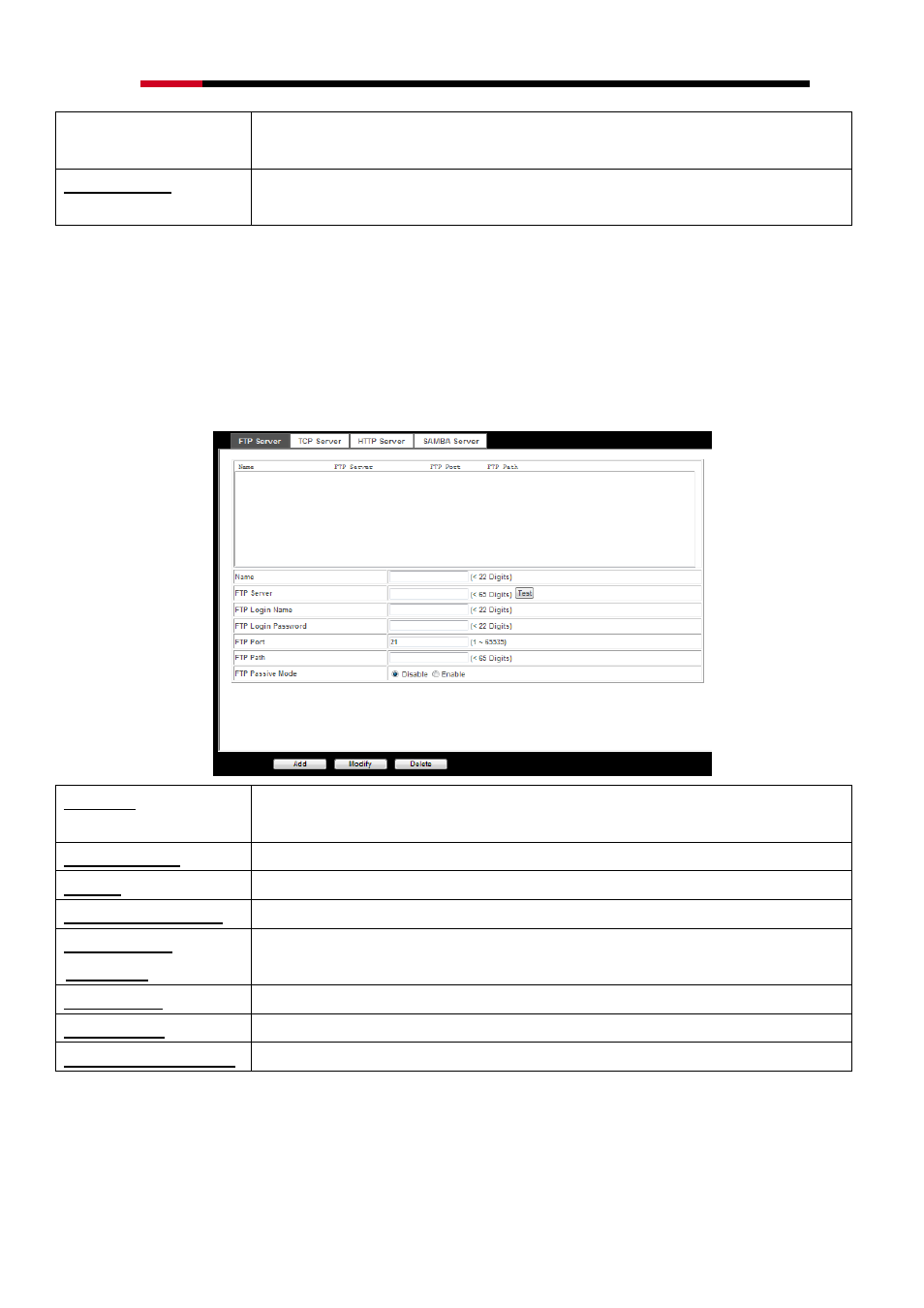 Event server, Ftp server, Tcp server | Rosewill RXS-4324 User Manual | Page 50 / 77