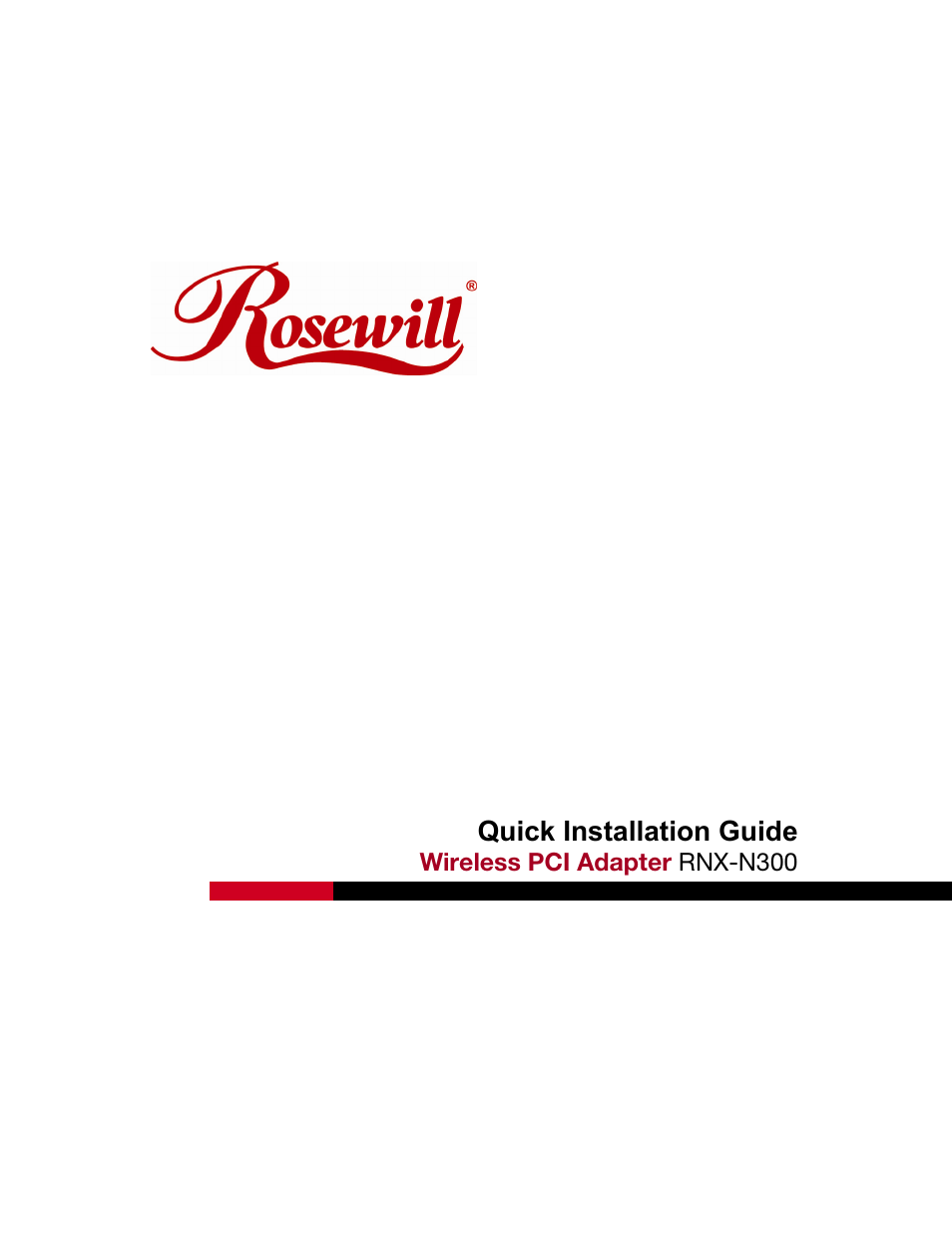 Rosewill RNX-N300 User Manual | 4 pages