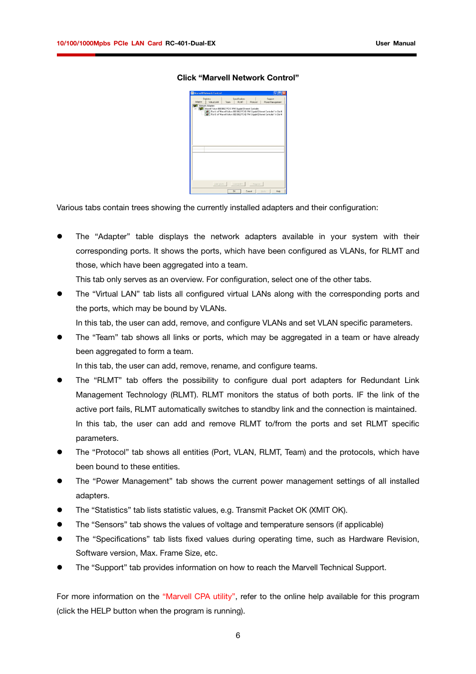Rosewill PCIe LAN Card RC-401-Dual-EX User Manual | Page 7 / 8
