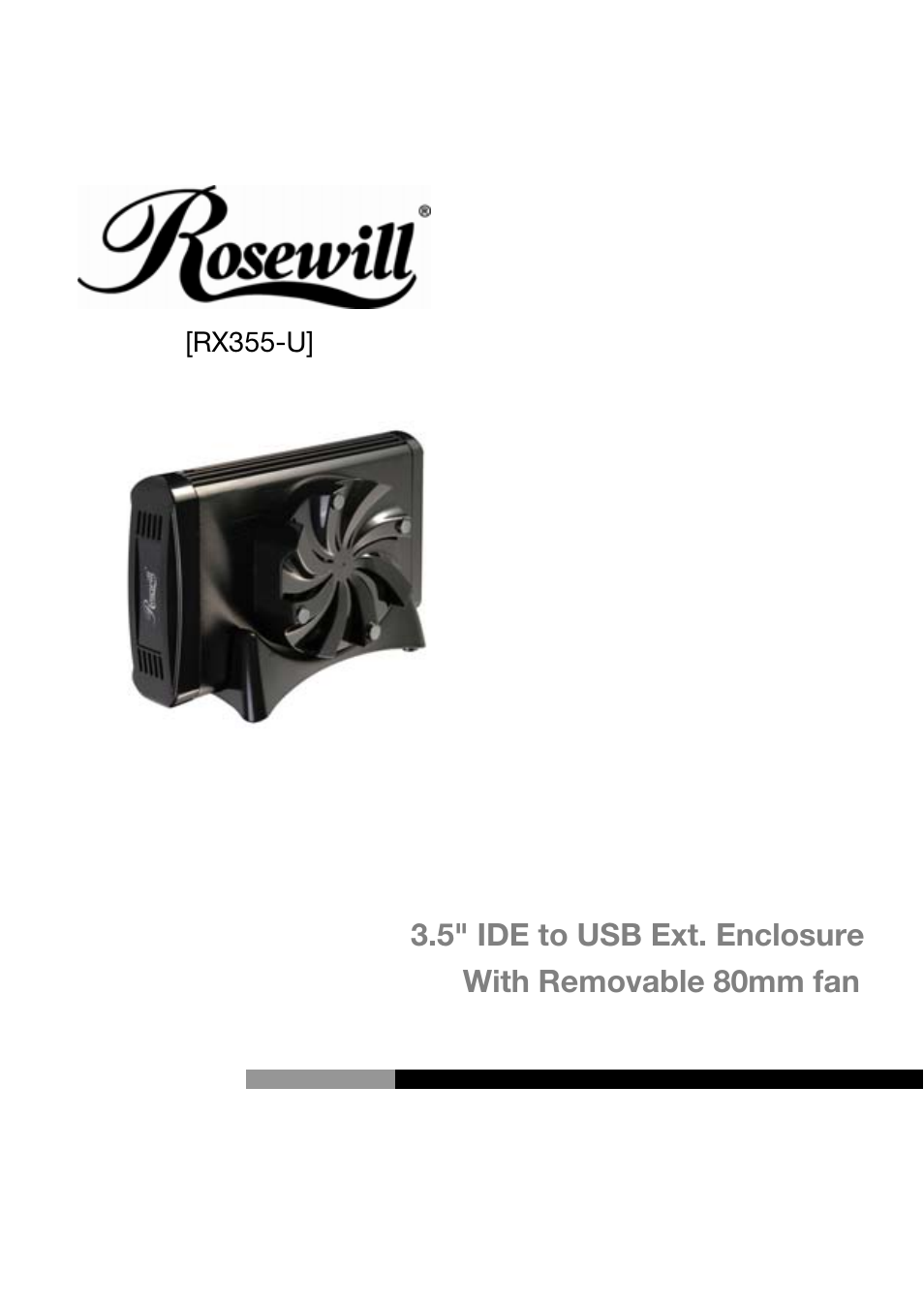 Rosewill RX355-U User Manual | 12 pages