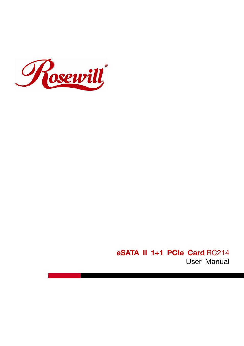 Rosewill RC214 User Manual | 4 pages