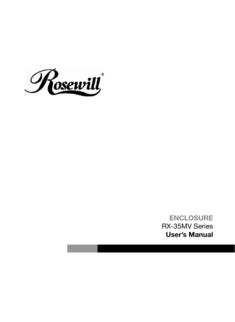 Rosewill RX-35MV User Manual | 5 pages