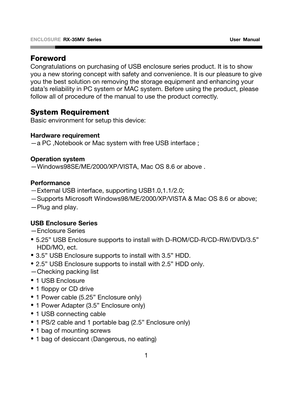 Rosewill RX-35MV User Manual | Page 2 / 5