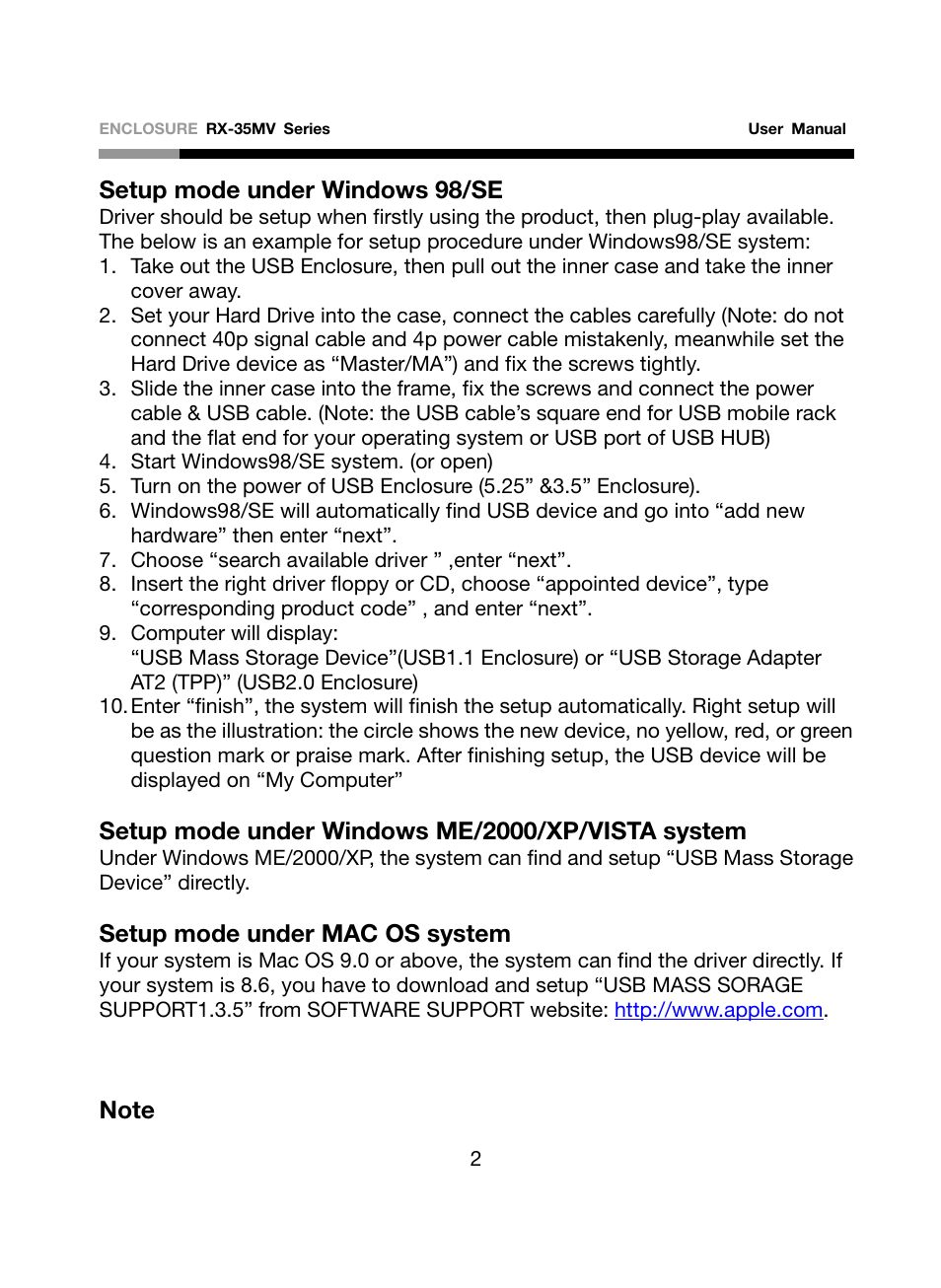 Rosewill RX-35MV User Manual | Page 3 / 5