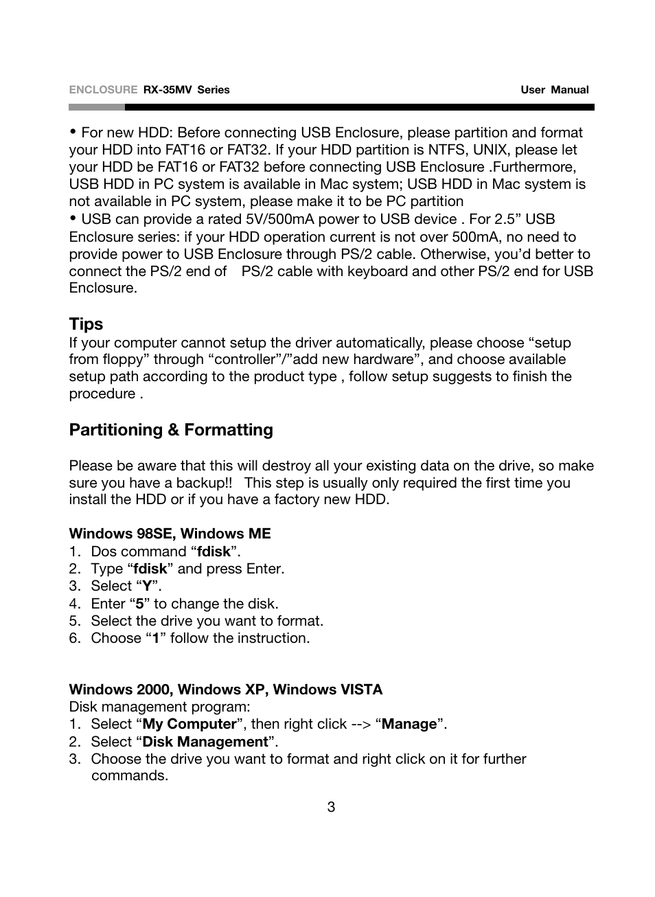 Rosewill RX-35MV User Manual | Page 4 / 5