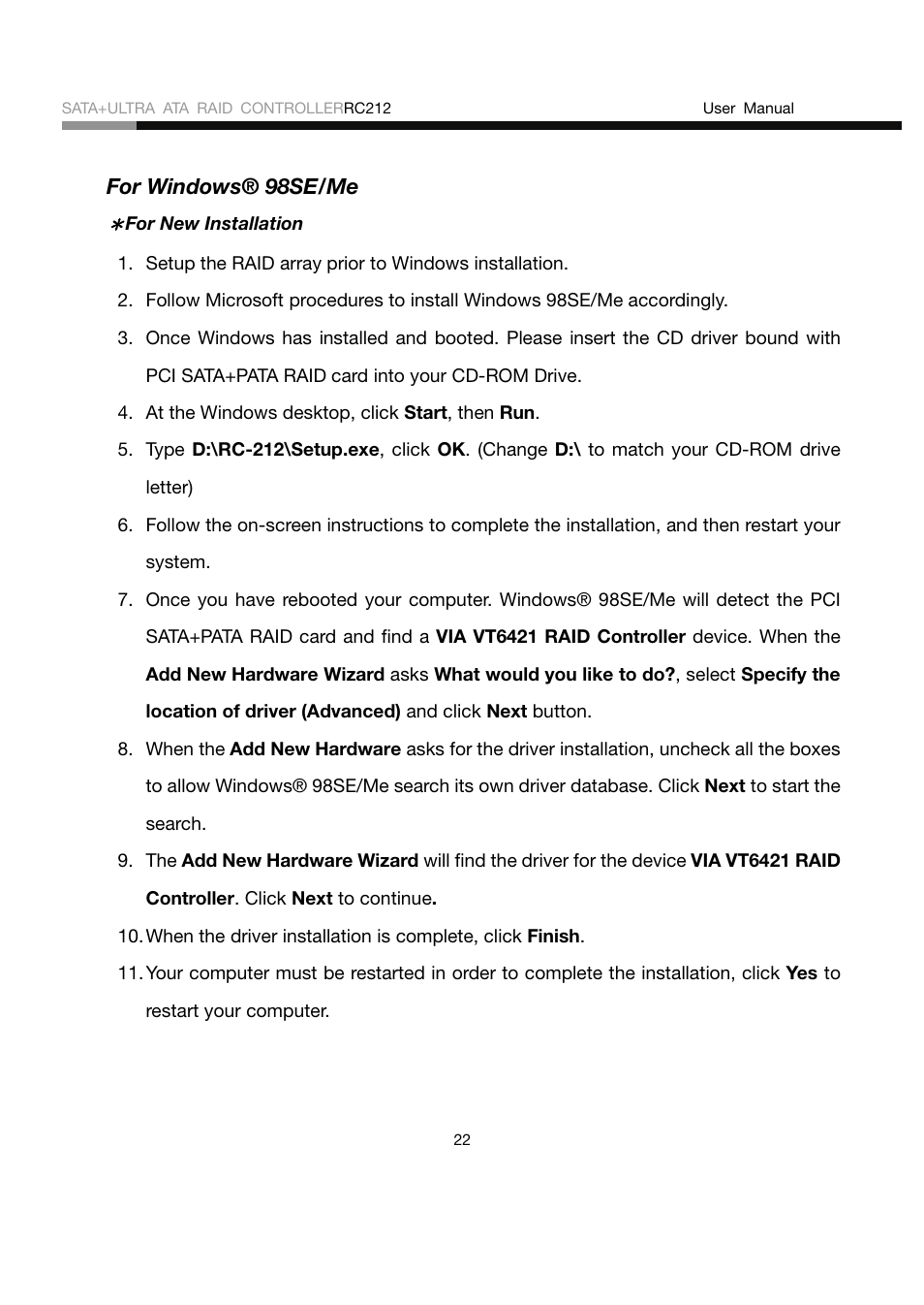 Rosewill RC212 User Manual | Page 22 / 24