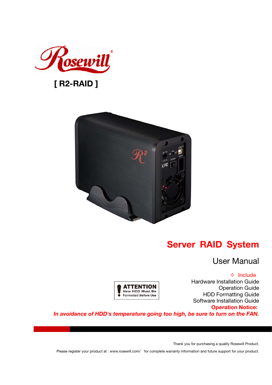 Rosewill R2-RAID User Manual | 29 pages
