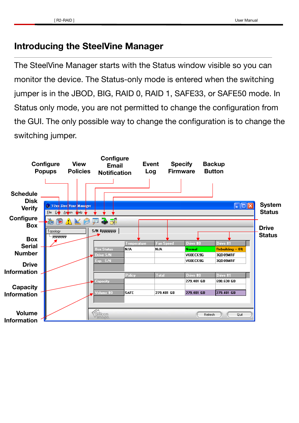Introducing the steelvine manager | Rosewill R2-RAID User Manual | Page 27 / 29