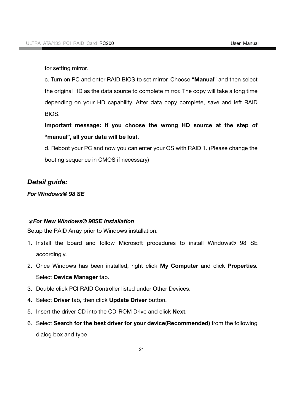 Rosewill RC200 User Manual | Page 21 / 28