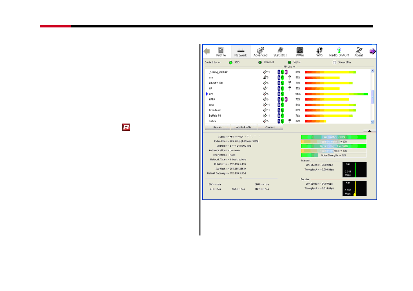 3 connecting through rosewill utility, Connecting through rosewill utility | Rosewill RNX-N150PCX User Manual | Page 20 / 46