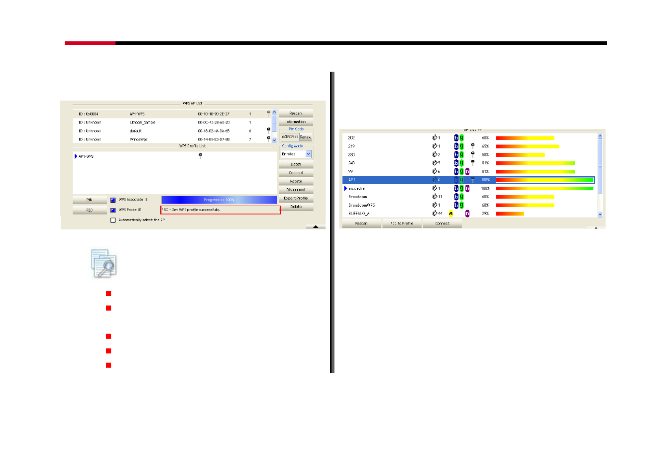 3 security settings: wep/wpa/wpa2, 1 example to configure connection with wep, Security settings: wep/wpa/wpa2 | Example to configure connection with wep | Rosewill RNX-N150PCX User Manual | Page 43 / 46