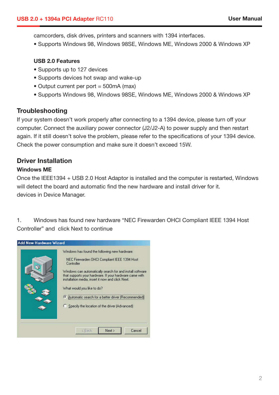 Rosewill RC-110 User Manual | Page 3 / 7