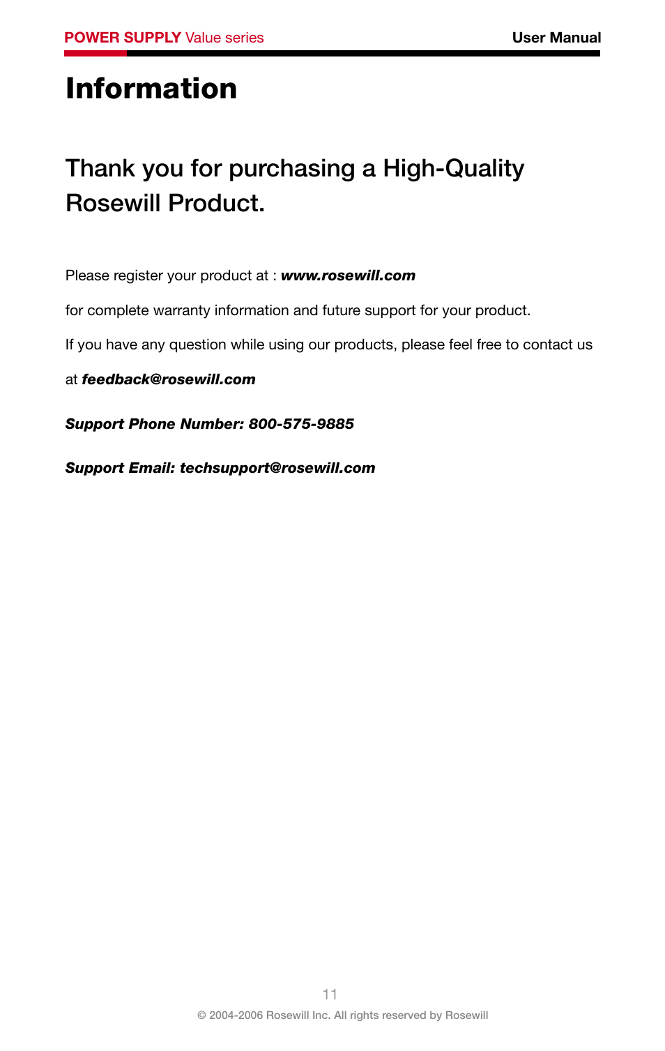 Information | Rosewill RV-480-2-FRB User Manual | Page 12 / 14