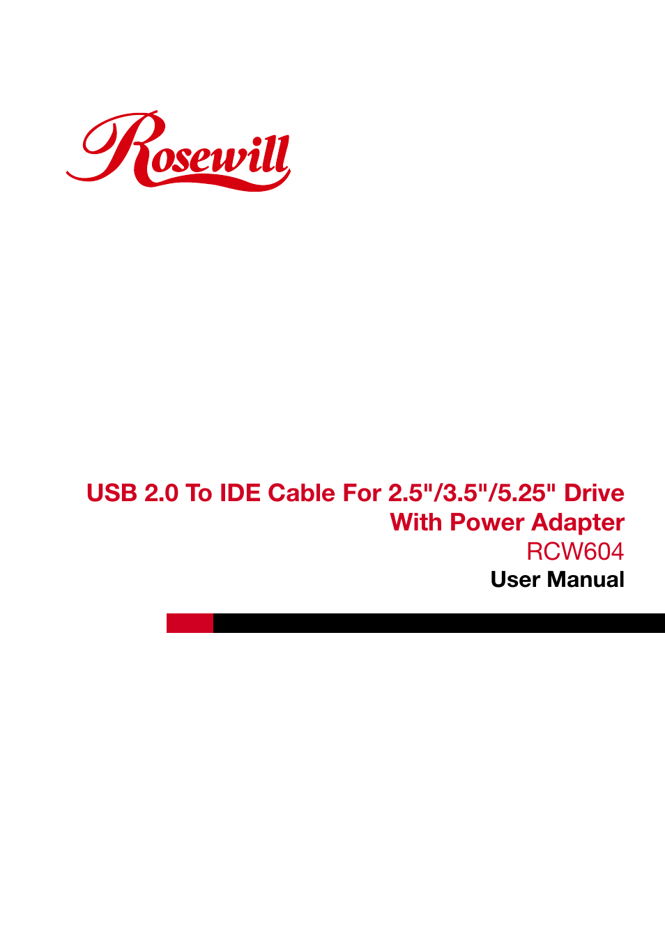 Rosewill RCW604 User Manual | 5 pages