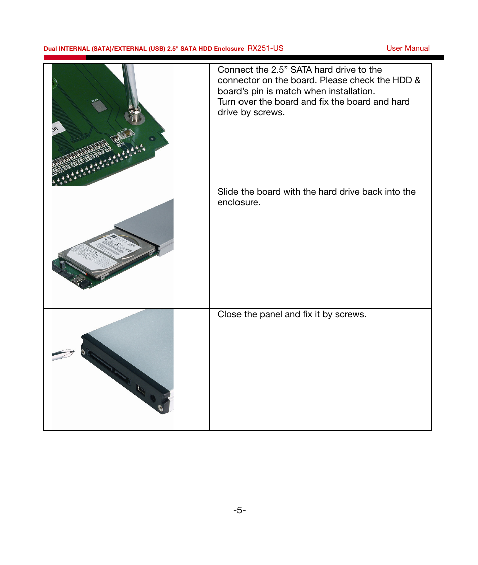 Rosewill RX251-US User Manual | Page 6 / 15