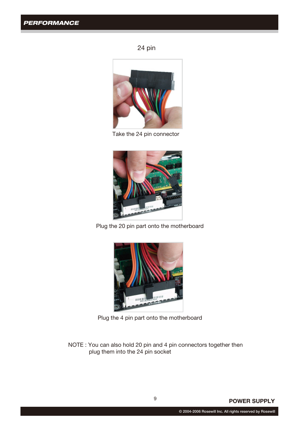 24 pin | Rosewill RP550-2 User Manual | Page 10 / 14