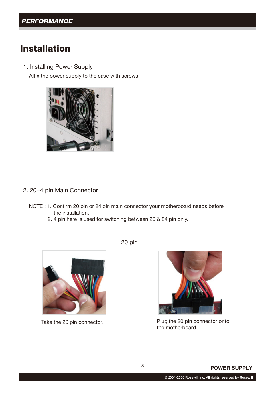 Installation | Rosewill RP550-2 User Manual | Page 9 / 14