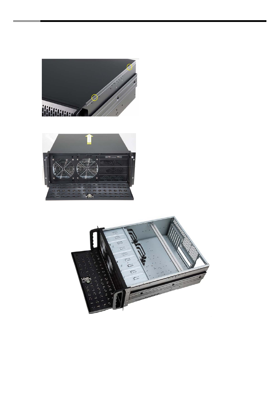 Installation guide, Top cover disassembly | Rosewill RSV-R4000 User Manual | Page 6 / 12