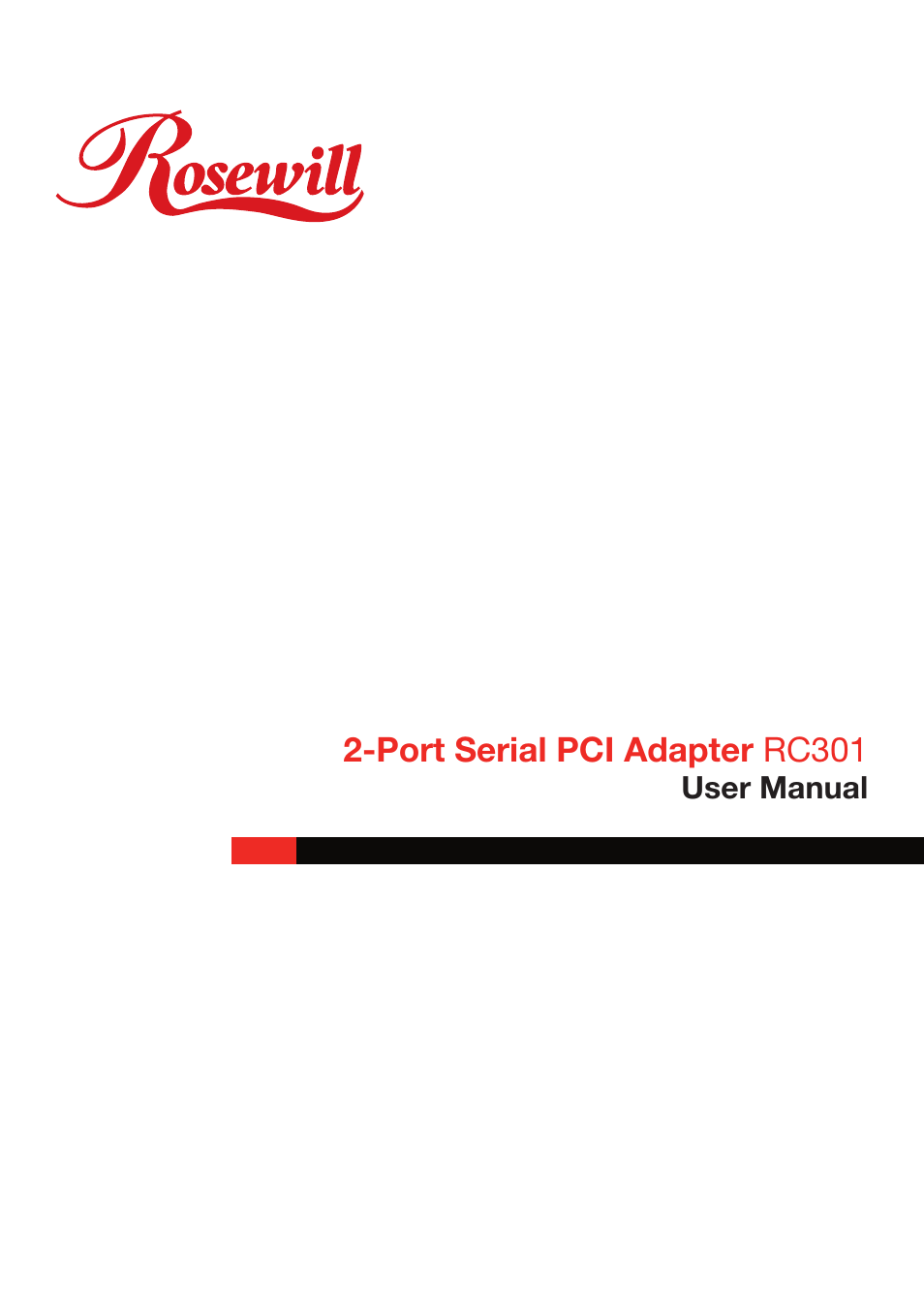 Rosewill RC-301 User Manual | 5 pages