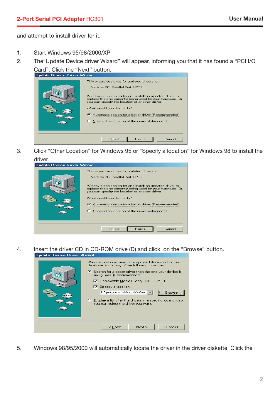 Rosewill RC-301 User Manual | Page 3 / 5