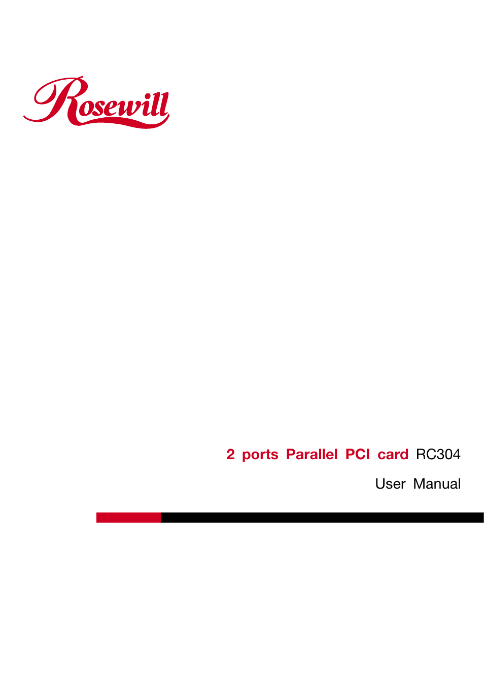 Rosewill RC-304 User Manual | 5 pages