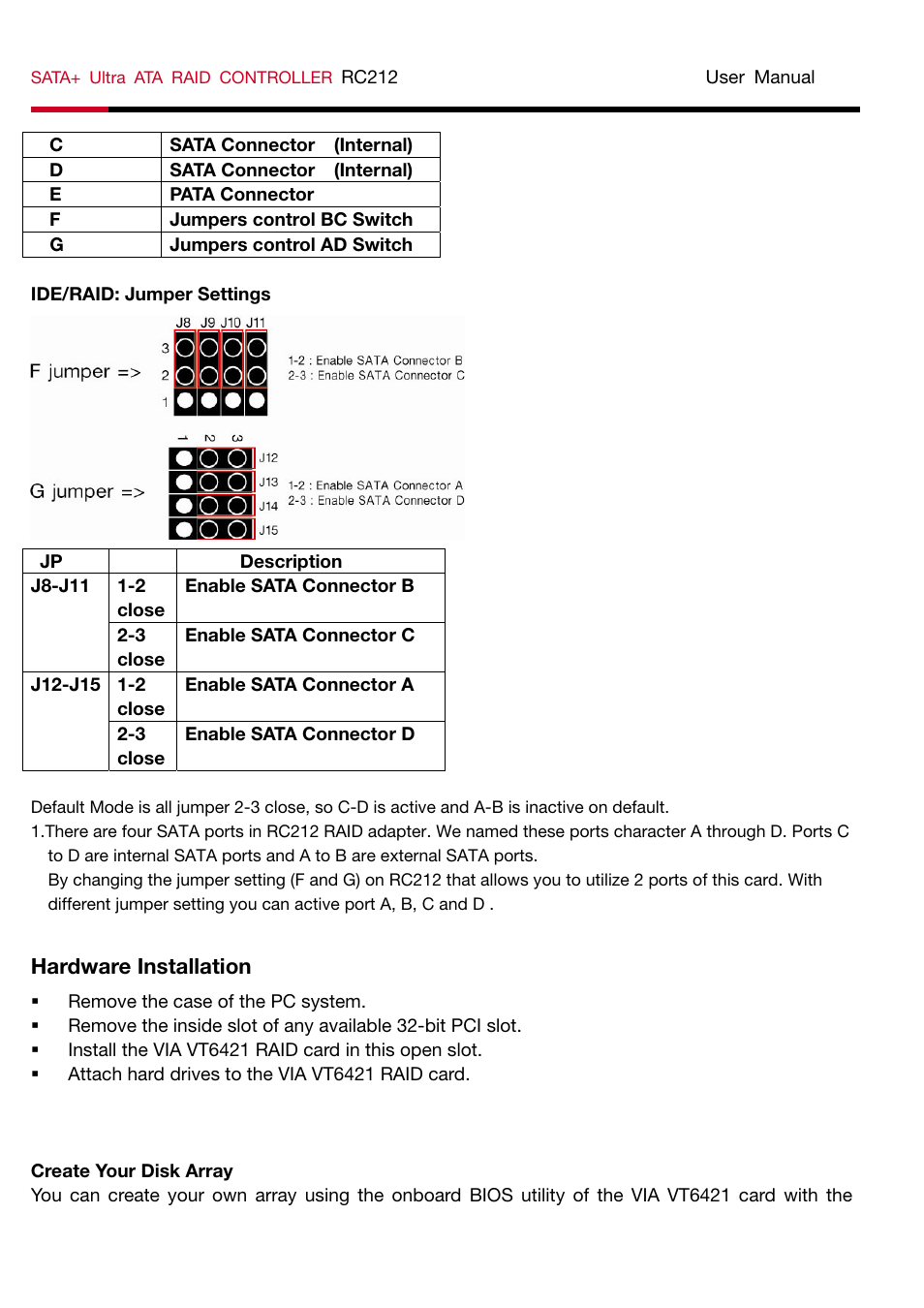 Rosewill SATA+Ultra ATA Raid Controller RC212 User Manual | Page 3 / 6