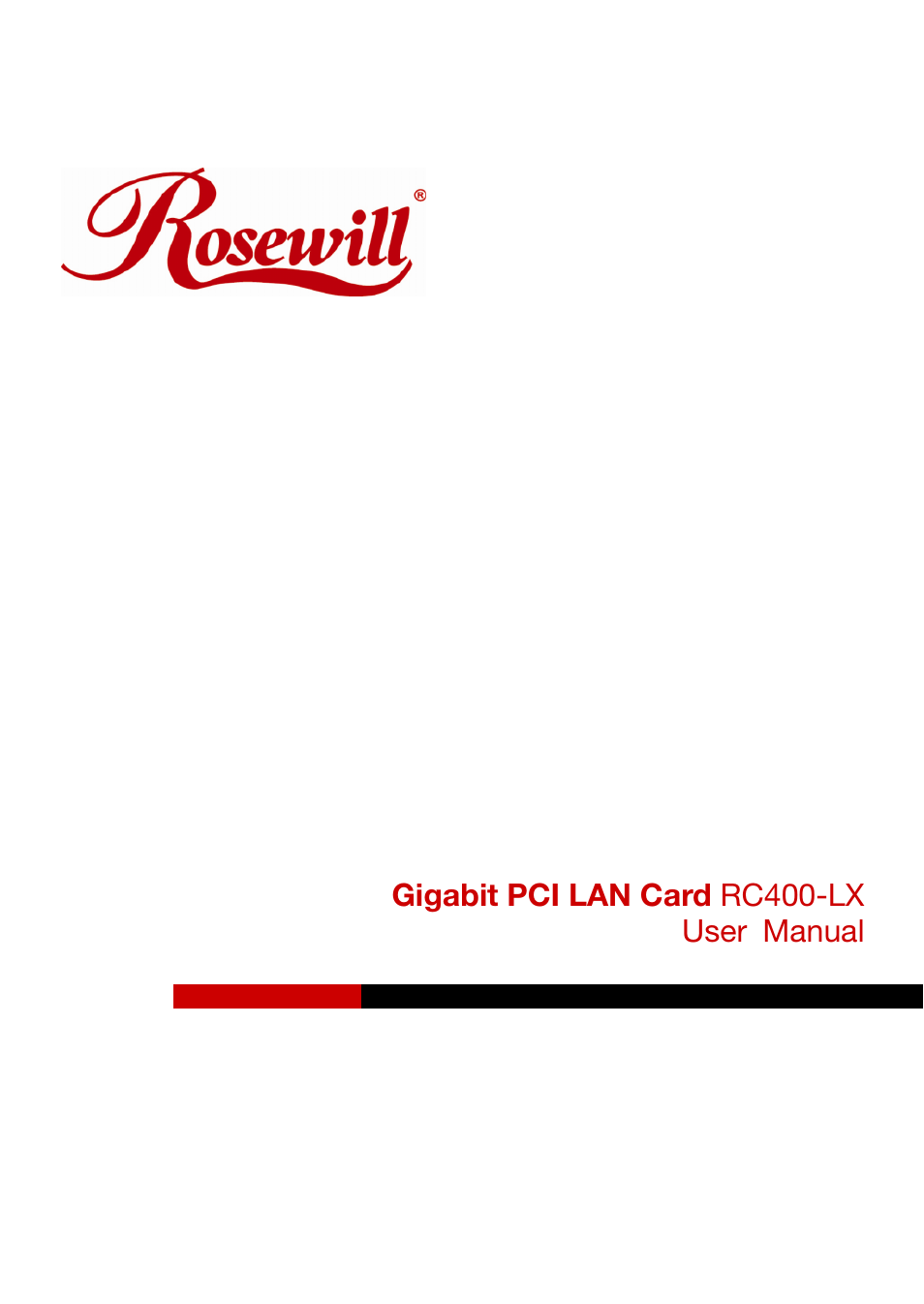 Rosewill RC-400 User Manual | 6 pages