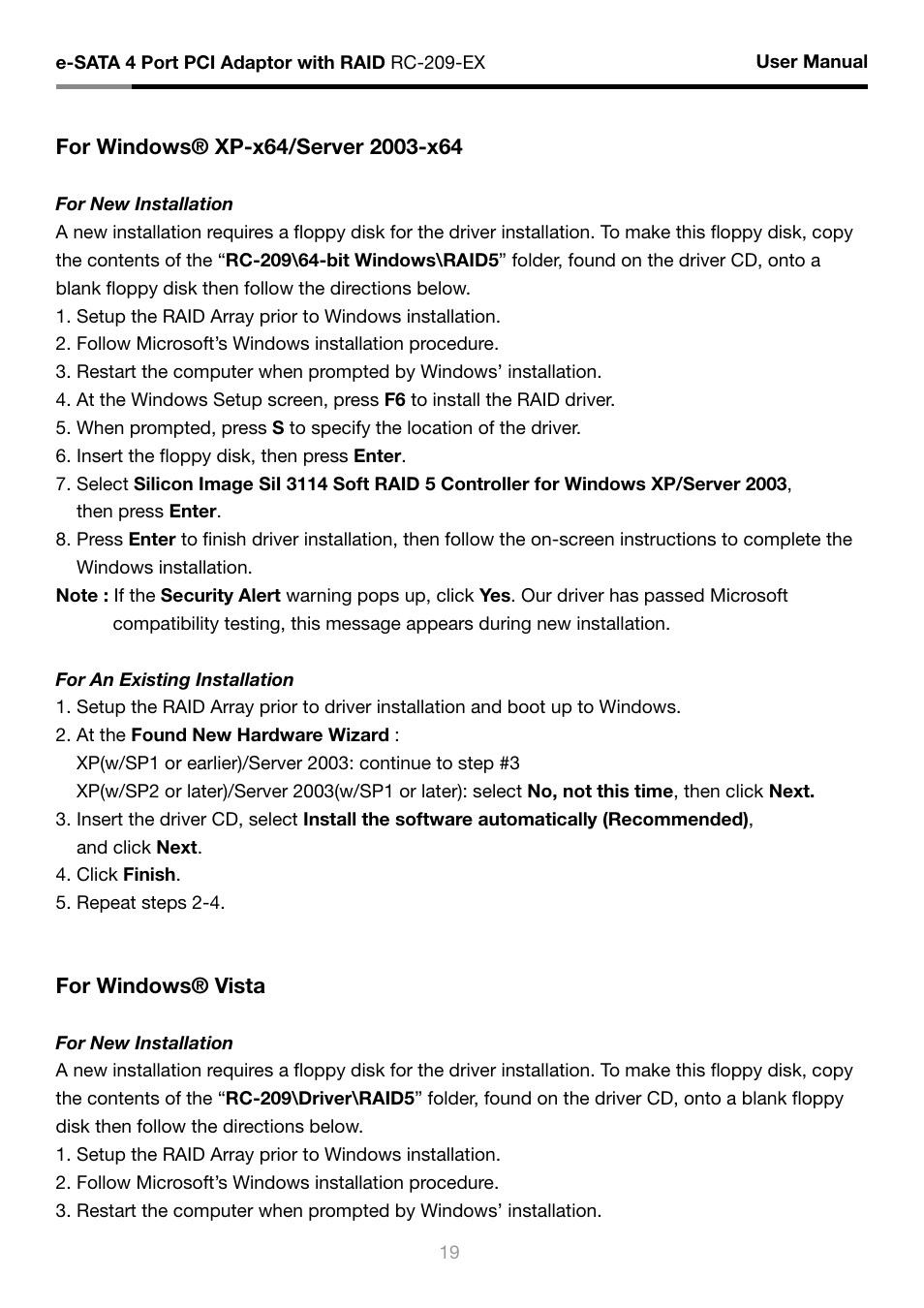 Rosewill RC-209-EX User Manual | Page 21 / 24