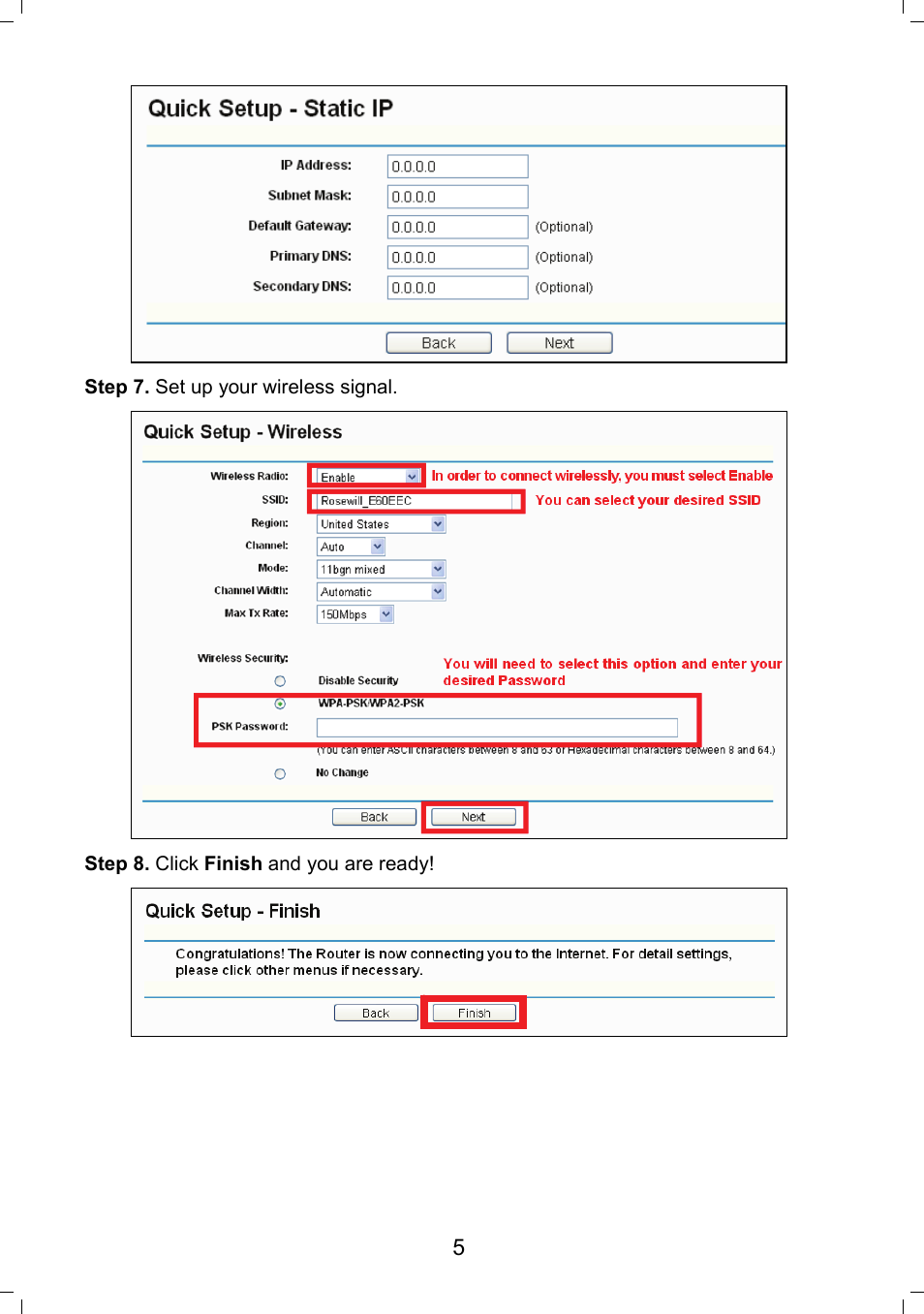 Rosewill RNX-N150RT User Manual | Page 6 / 8