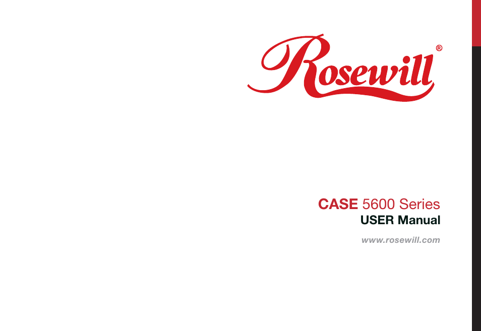 Rosewill 5600 User Manual | 20 pages