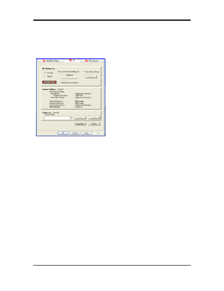 Direct 3d, Control panel | Rosewill G03-ATI9000 User Manual | Page 20 / 33