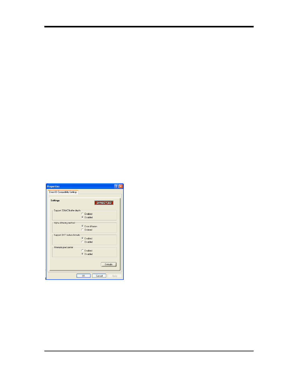 Direct 3d, Compatibility settings | Rosewill G03-ATI9000 User Manual | Page 21 / 33