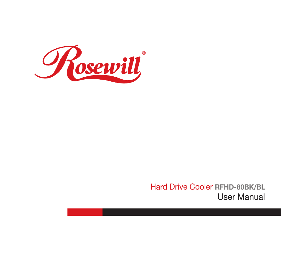 Rosewill RFHD-80BL User Manual | 3 pages