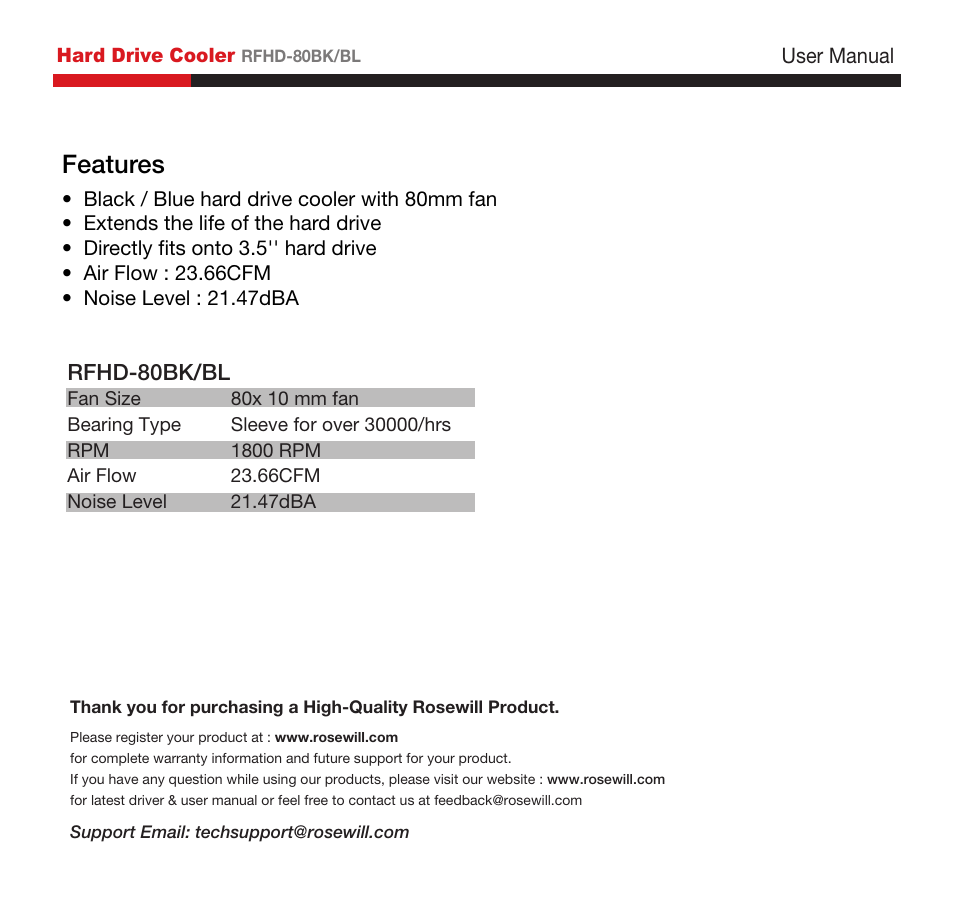 Manual-rfhd80bl-web-new03.pdf, 黑白雙面列印, User manual | Rosewill RFHD-80BL User Manual | Page 3 / 3