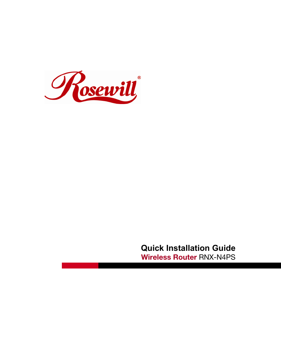 Rosewill RNX-N4PS User Manual | 6 pages