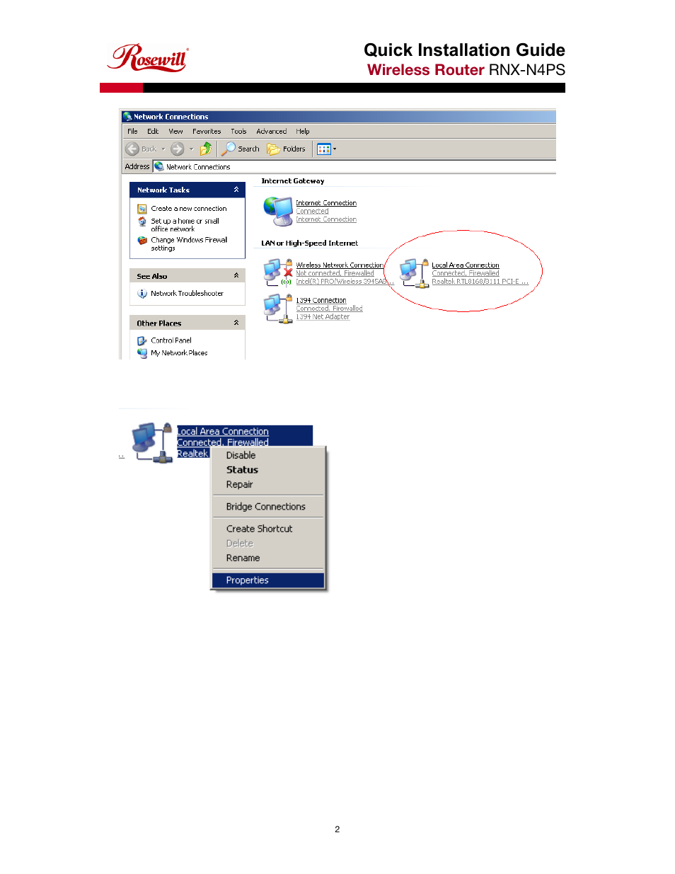 Quick installation guide | Rosewill RNX-N4PS User Manual | Page 3 / 6