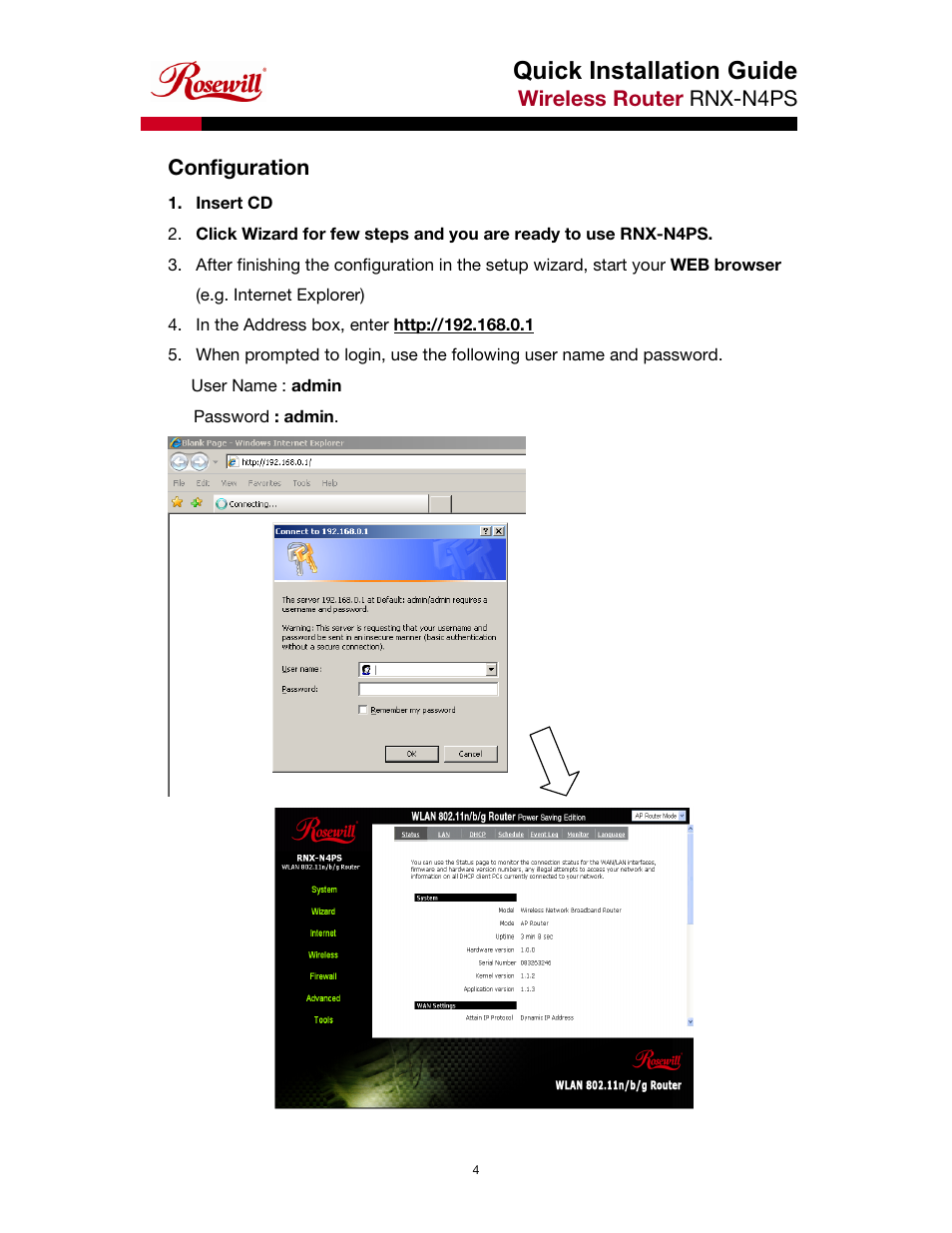 Quick installation guide | Rosewill RNX-N4PS User Manual | Page 5 / 6