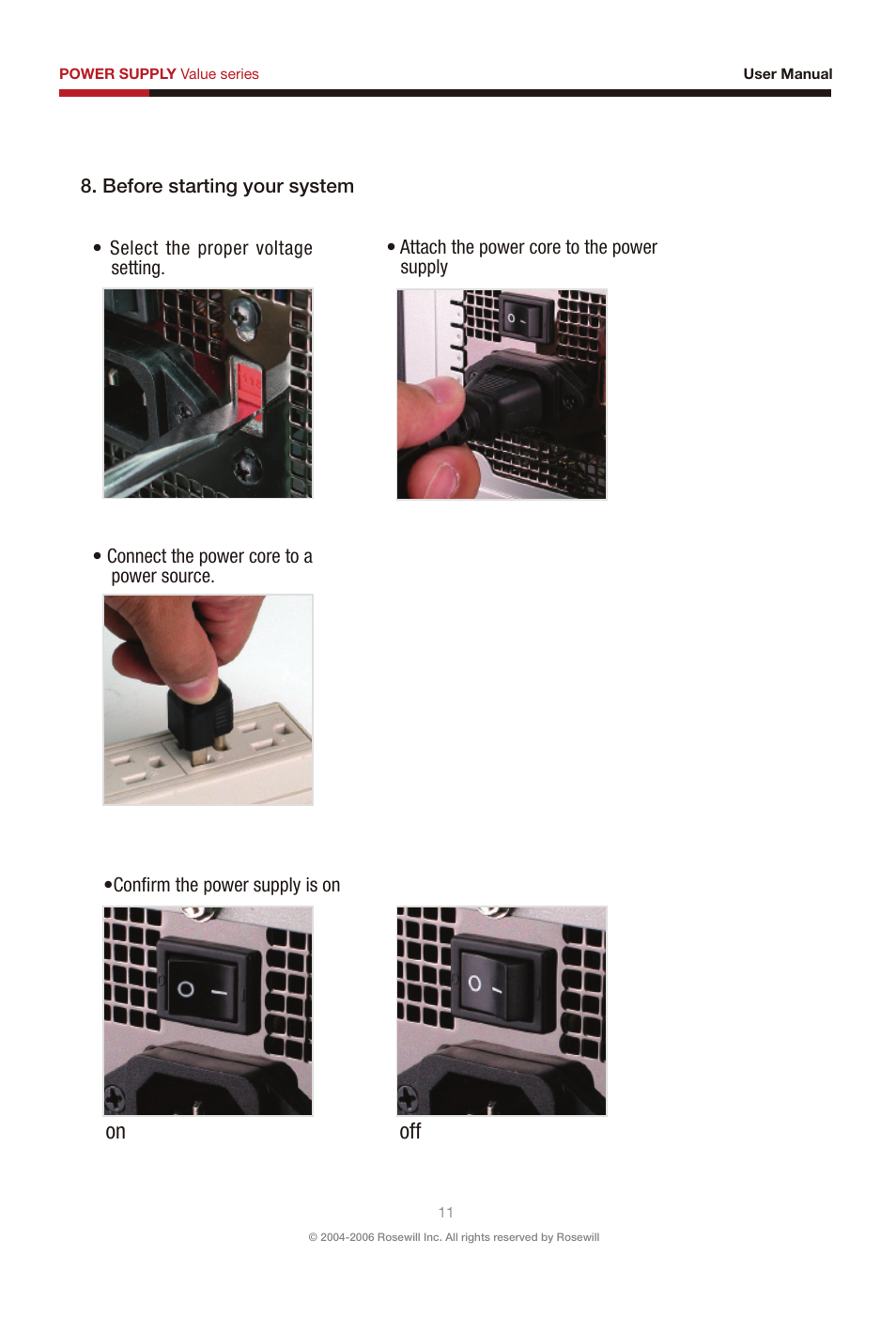 Off on | Rosewill RV380-2-FRB-S User Manual | Page 12 / 14