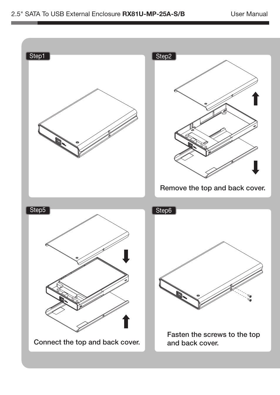 Rx81u-mp-25a-s-b-p1 | Rosewill RX81U-MP-25A-S/B User Manual | Page 2 / 4